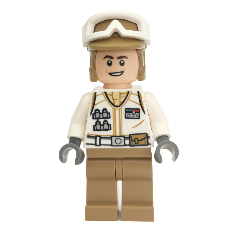 LEGO Rebel Trooper in Hoth Uniform, Dark Tan Hat, Open Mouth (fig-004435)