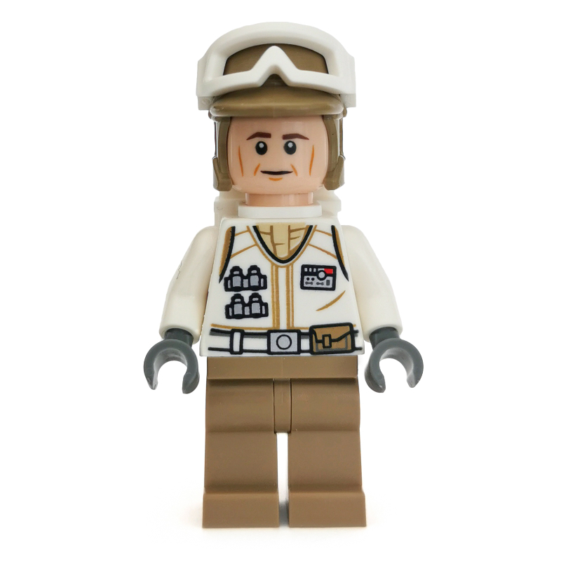 LEGO Rebel Trooper in Hoth Uniform, Dark Tan Hat, Cheek Lines (fig-004474)