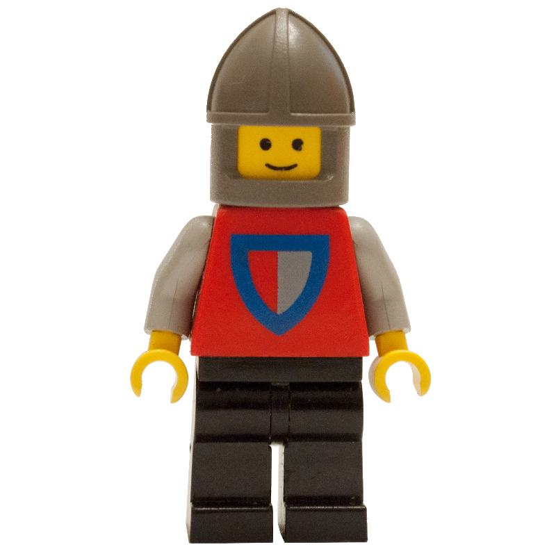 LEGO Knight (Halved Shield) - Black Legs, Chin-Guard (fig-004477)