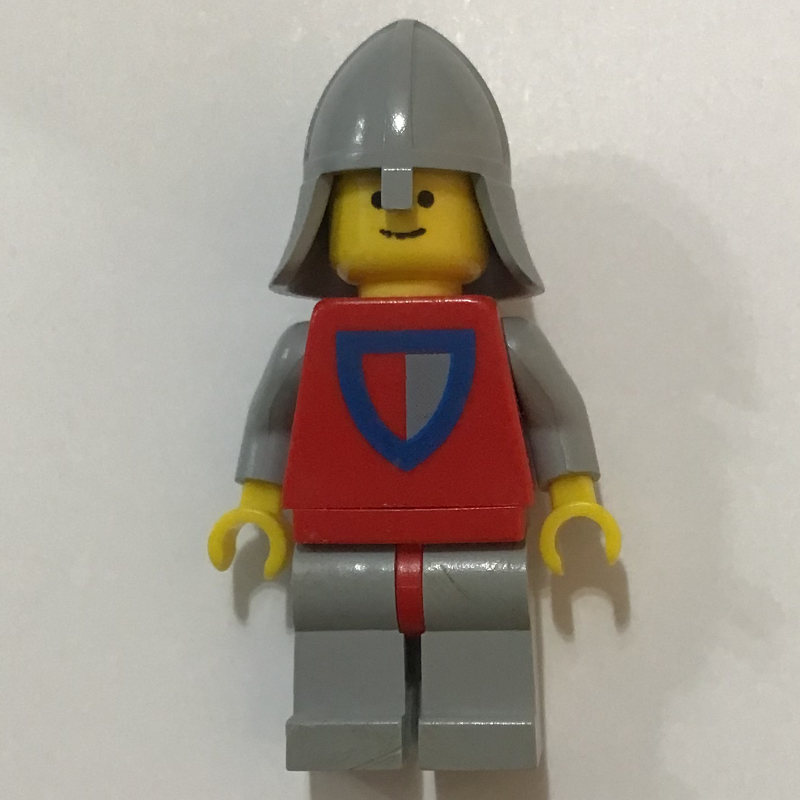 LEGO Knight (Halved Shield) - Light Gray Legs, Neck-Protector (fig-004486)