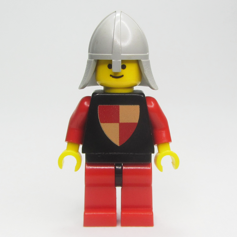 LEGO Knight (Quartered Shield) - Red Legs, Neck-Protector (fig-004497)