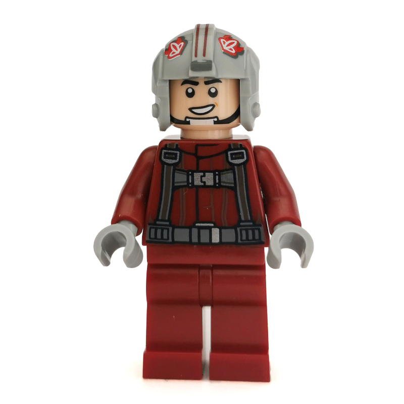 LEGO T-16 Skyhopper Pilot, Dark Red Outfit, Buckles on Shoulder Straps (fig-004500)
