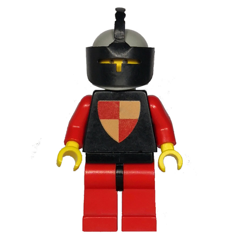 LEGO Knight (Quartered Shield) - Red Legs, Black Visor (fig-004516)