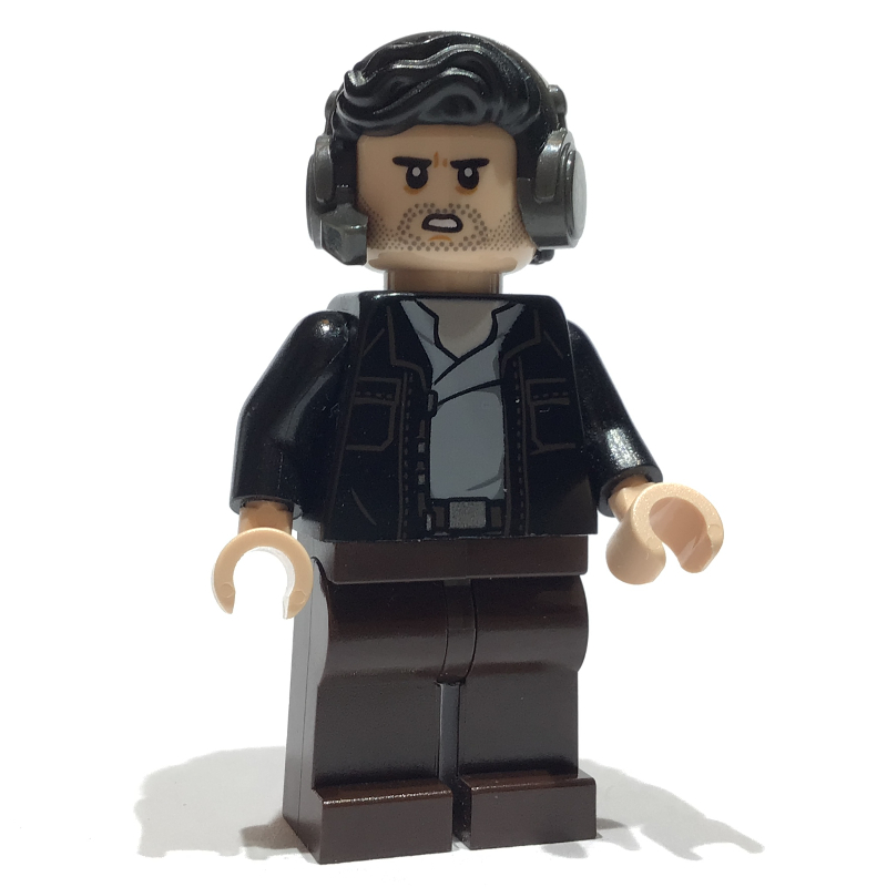 LEGO Poe Dameron, Black Jacket, Hair with Headset (fig-004519)
