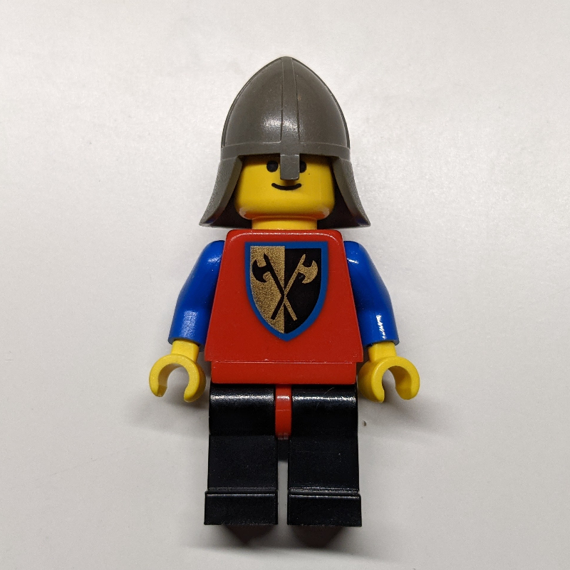 LEGO Knight (Crusader Axe) - Black Legs (reissue) (fig-004540)