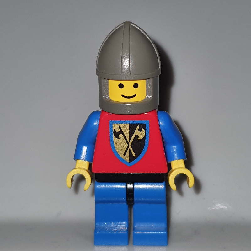 LEGO Knight (Crusader Axe) - Blue Legs, Chin-Guard (fig-004543)