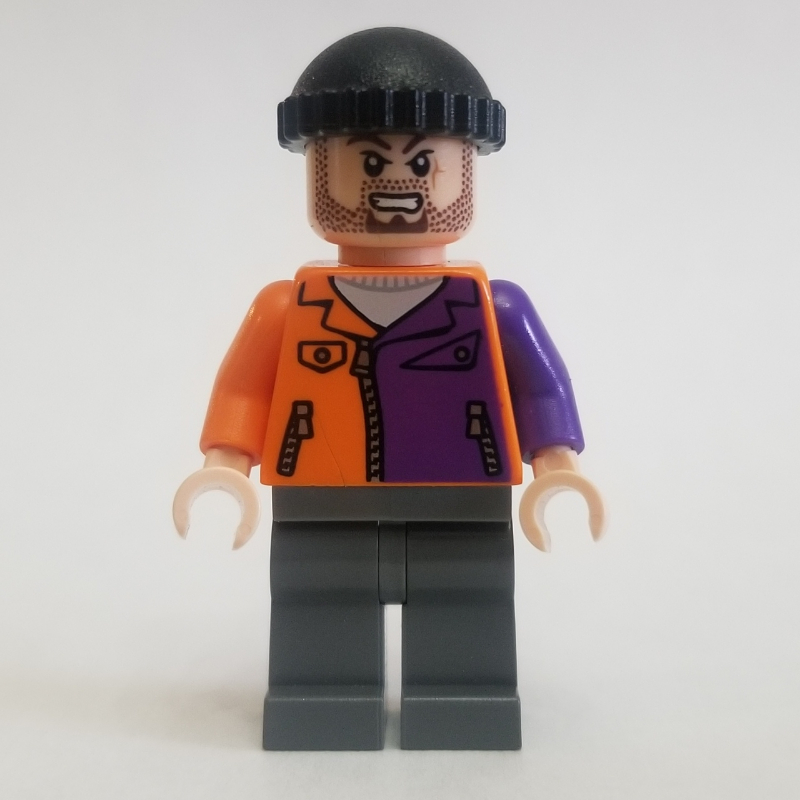 LEGO Two-Face's Henchman in Orange and Purple Outfit with Beard (fig-004559)
