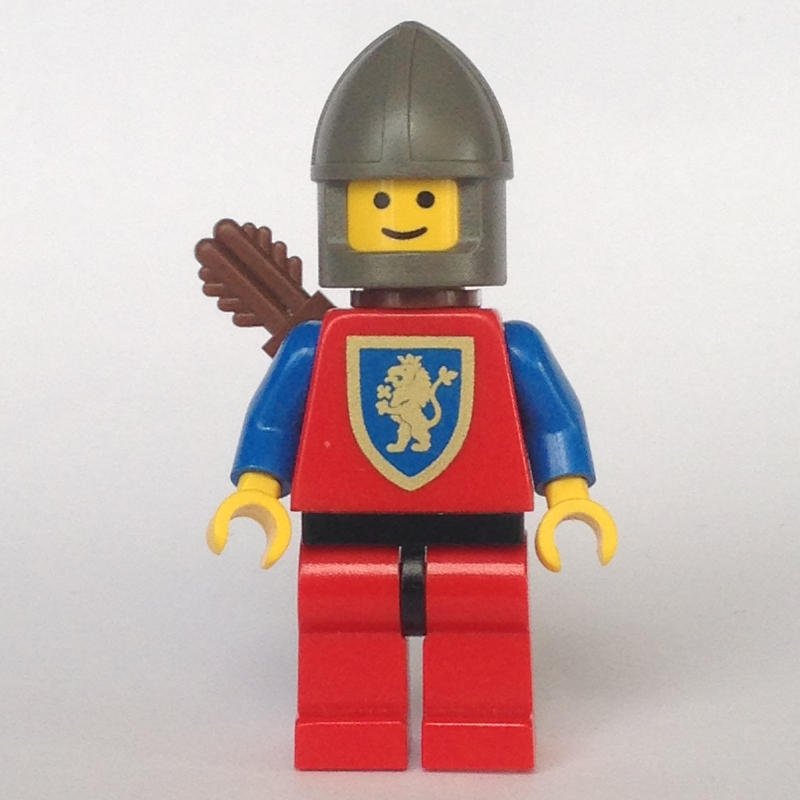LEGO Archer (Crusader Lion) - Red Legs, Dark Gray Chin-Guard (fig-004566)