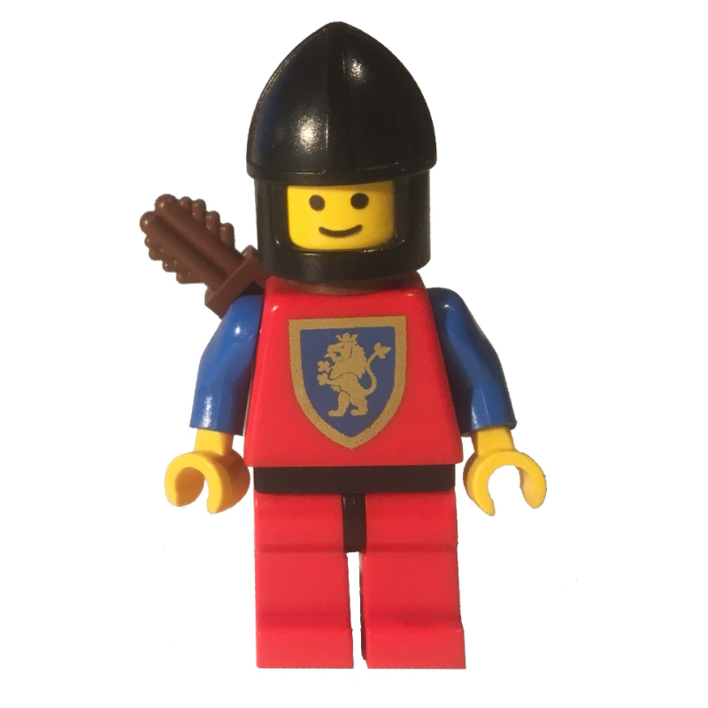 LEGO Archer (Crusader Lion) - Red Legs, Black Chin-Guard (fig-004570)