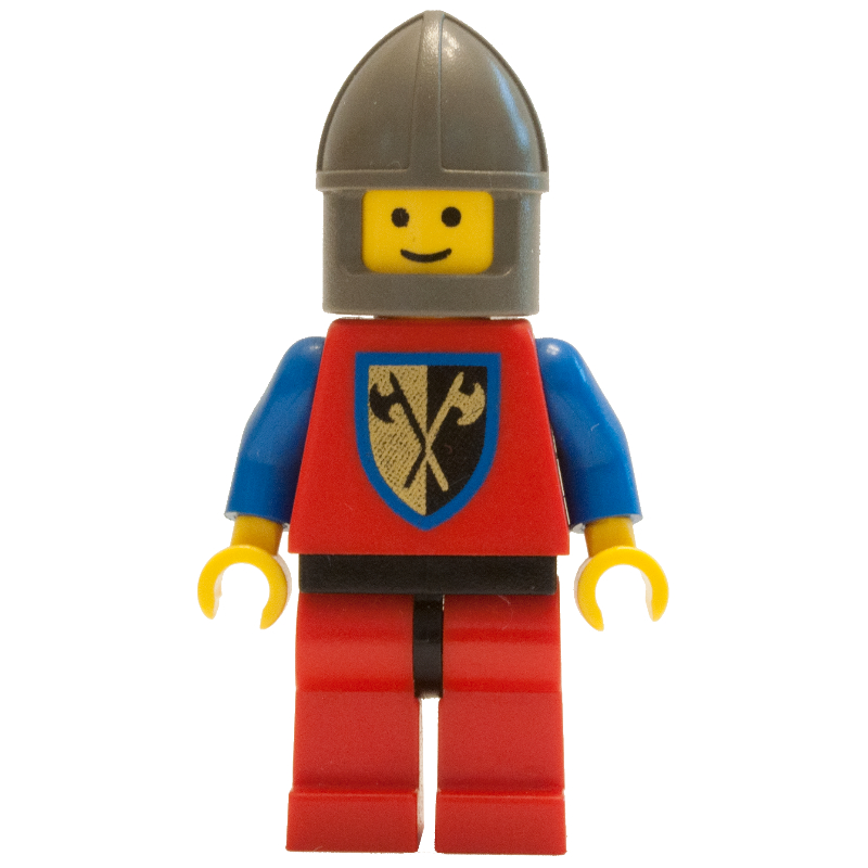 LEGO Knight (Crusader Axe) - Red Legs, Chin-Guard (fig-004572)