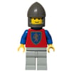 Knight (Crusader Lion) - Light Gray Legs, Plastic Cape