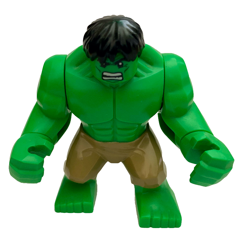 LEGO Hulk (Big Fig), Black Hair, Dark Tan Pants (fig-004590)