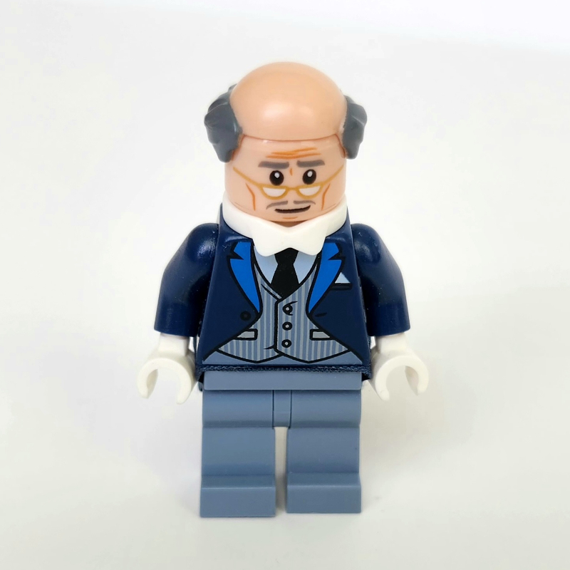 LEGO Alfred Pennyworth, Balding, Dark Blue Suit with Pinstripe Vest (fig-004665)