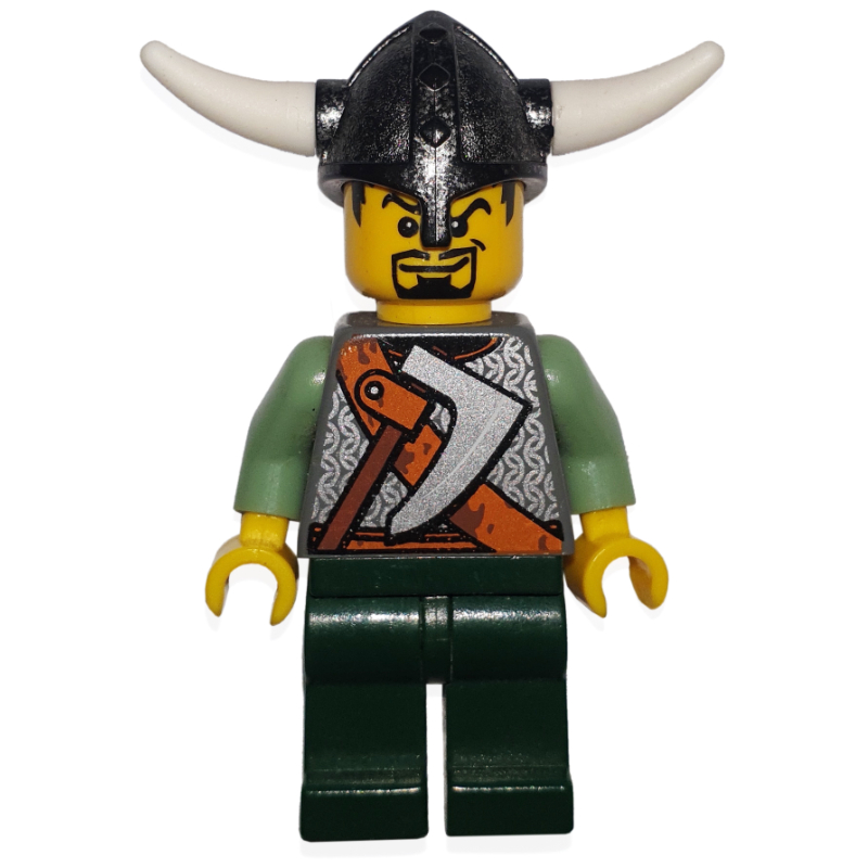 LEGO Viking Warrior - Armour, Battle Axe on Torso, Sand Green Arms, Dark Green Legs (fig-004670)