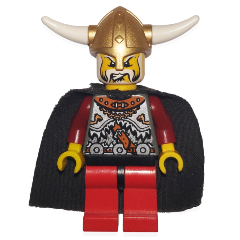 LEGO Viking King - Armour, Red Legs, Black Cape (fig-004673)