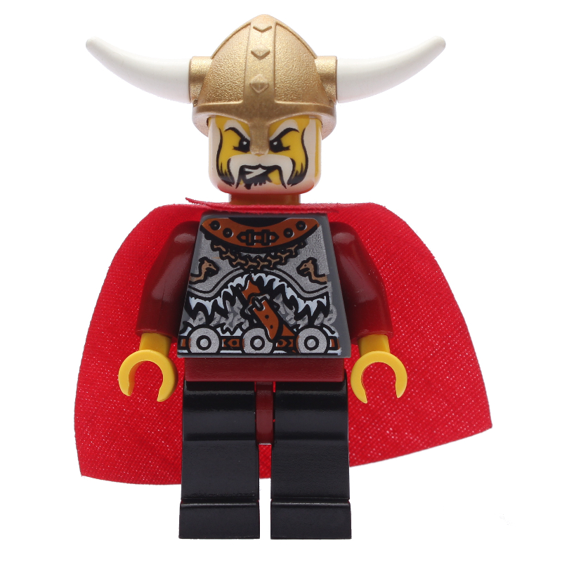 LEGO Viking King - Armour, Black Legs, Red Cape (fig-004676)