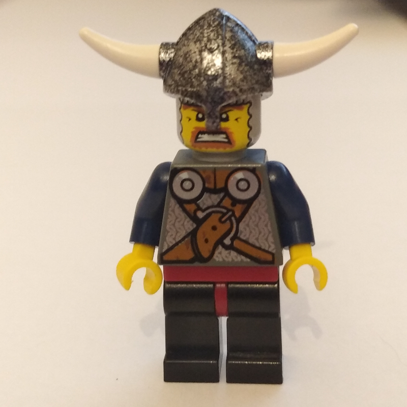 LEGO Viking Warrior - Armour, Belts, Dark Blue Arms, Black Legs (fig-004681)