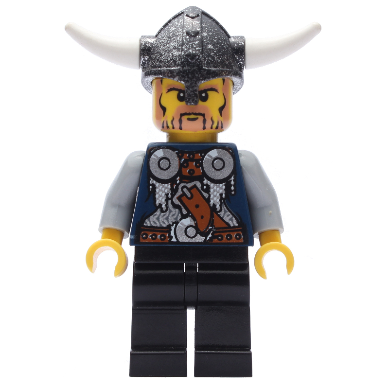LEGO Viking Warrior - Armour, Sand Blue Arms, Black  Legs (fig-004683)