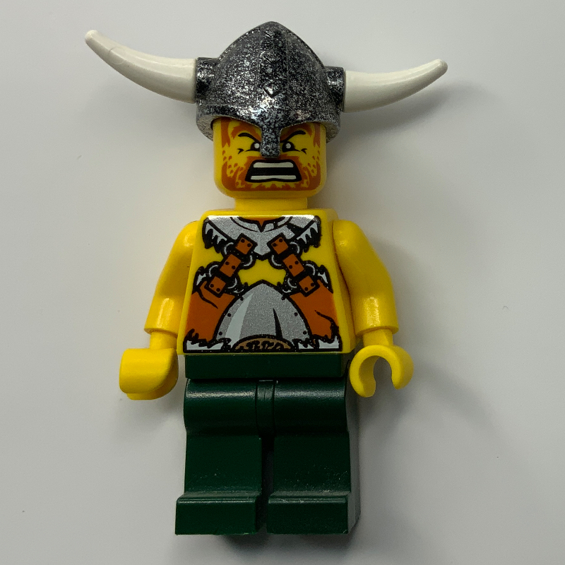 LEGO Viking Warrior - Armour, Bare Arms, Dark Green Legs (fig-004687)