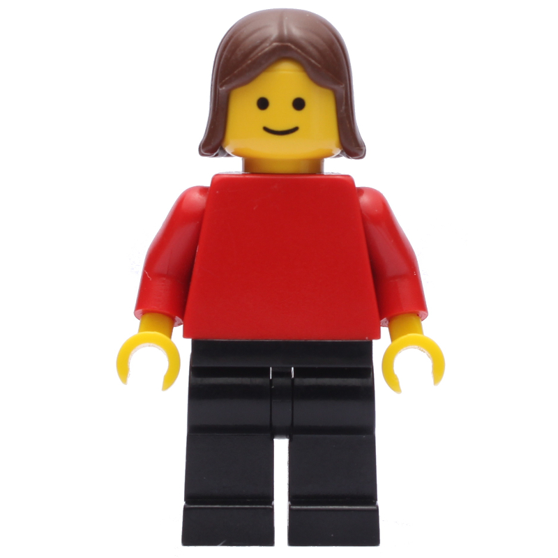 LEGO Woman - Red Torso, Black Legs (fig-004689)