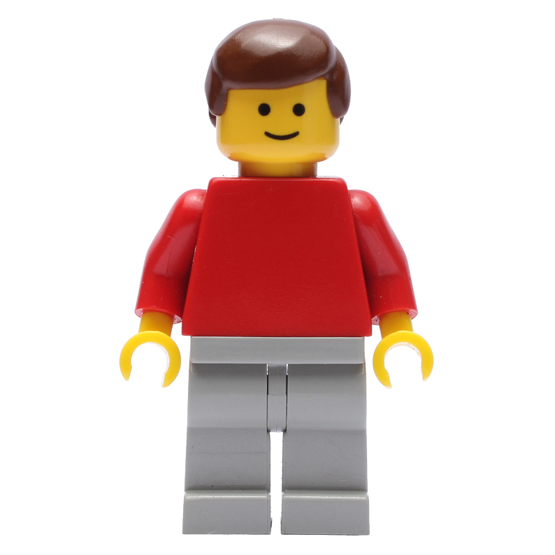 LEGO Man - Red Torso, Light Grey Legs (fig-004698)