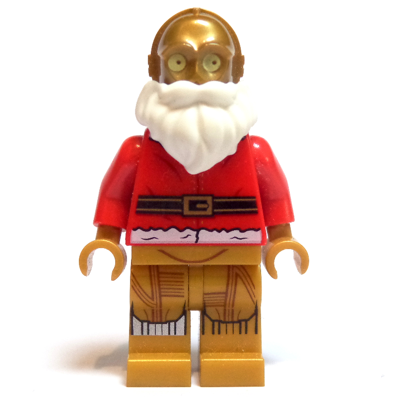 LEGO C-3PO, Santa Jacket and White Beard (fig-004737)