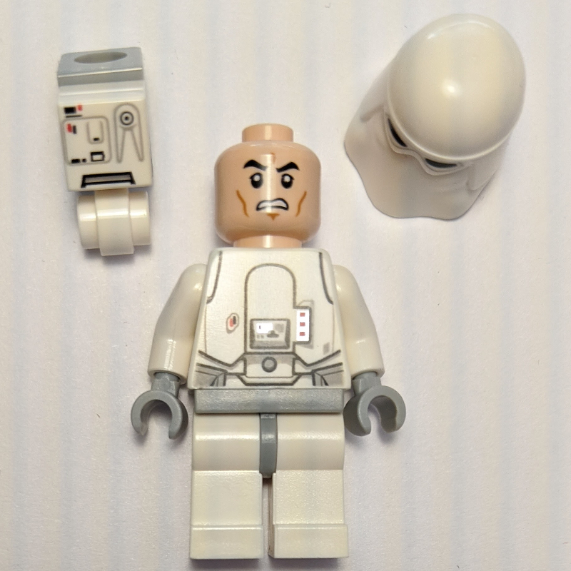 LEGO Snowtrooper, Light Bluish Gray Hips, Neck Bracket with Printed 1 x 1 Tile and 1 x 1 Plate with Clip Light (fig-004767)