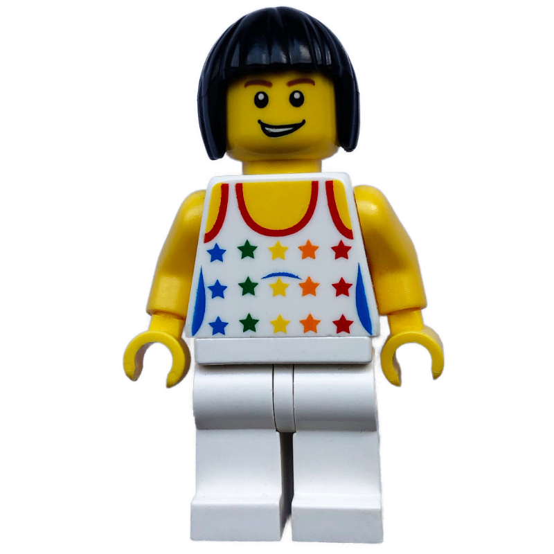 LEGO Woman - White Shirt with Stars, White Legs (fig-004769)