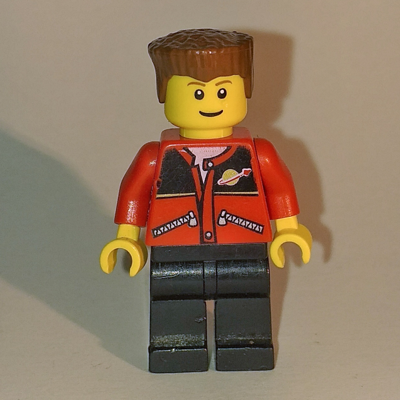 LEGO Man - Red Jacket, Black Legs (fig-004776)