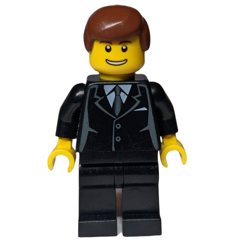 LEGO Man - Black Suit, Grin (fig-004778)