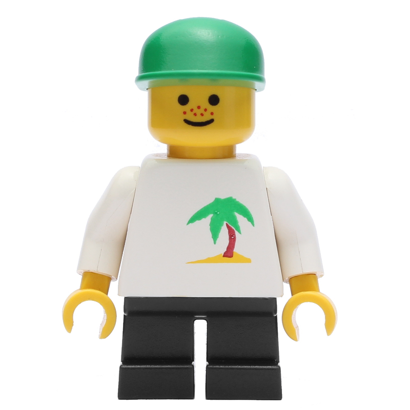 LEGO Kid - White Torso, Green Legs, Green Cap (fig-004786)