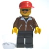 Man - Brown Jacket, Black Legs, Red Cap