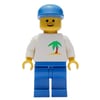 Man - White Torso with Palmtree, Blue Legs, Blue Cap