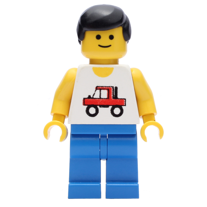 LEGO Man - With Shirt wit Truck, Blue Legs (fig-004805)