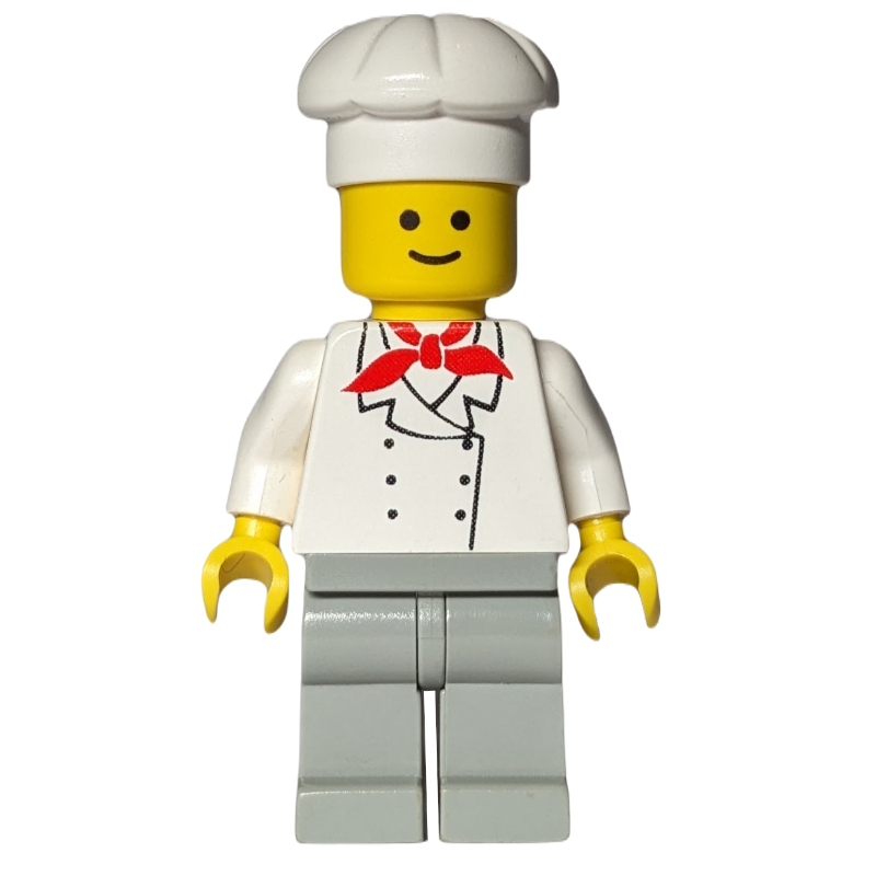 LEGO Chef - White Torso, Light Gray Legs (3626a Head) (fig-004830)