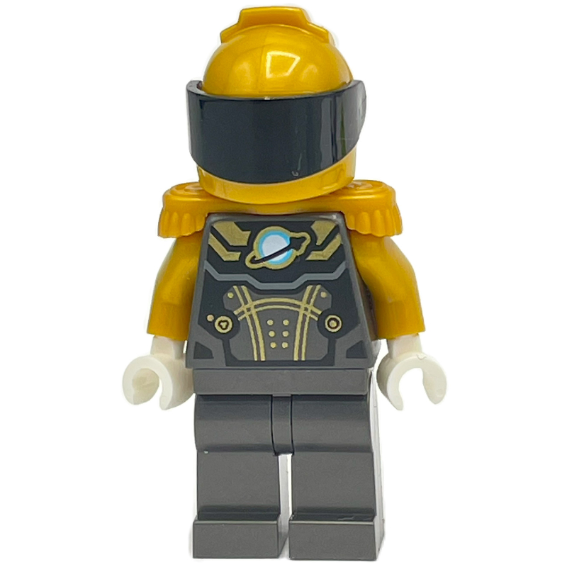 LEGO Astronaut, Pearl Titanium Spacesuit, Pearl Gold Epaulette and Helmet (fig-004832)