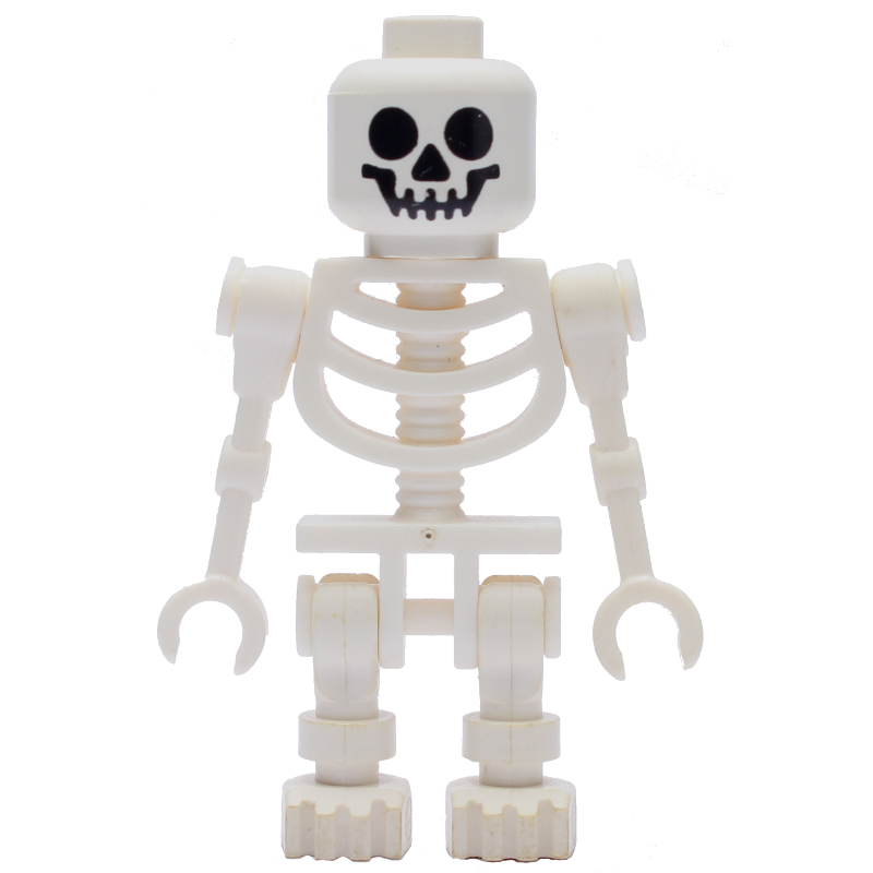 LEGO Skeleton, Standard Face, Straight Mechanical Arms (3626b Head) (fig-004851)
