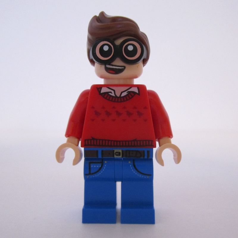 LEGO Dick Grayson with Red Sweater with Dark Red Robins Pattern (fig-004858)
