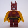 Batman, Dark Red Suit, Bright Light Orange Cape, Dark Red Cowl (Firestarter Outfit)