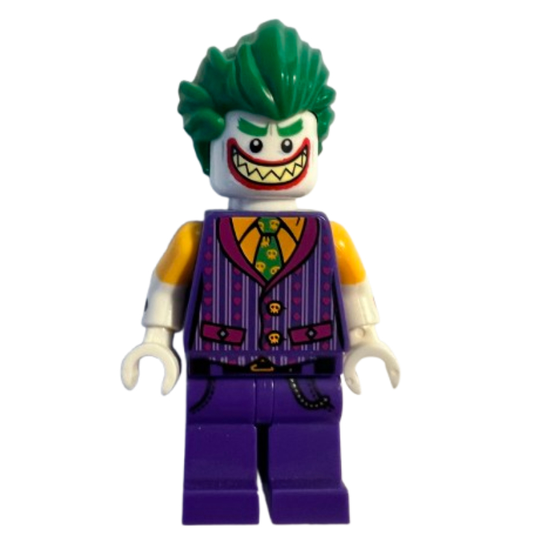 LEGO The Joker with Bright Light Orange Shirt, Dark Purple Vest and Large Grin with Sharp Teeth (fig-004863)