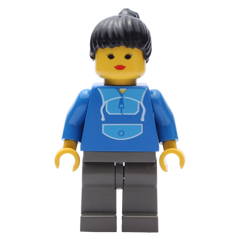 LEGO Woman - Blue Jogging Suite, Dark Gray Legs (fig-004933)