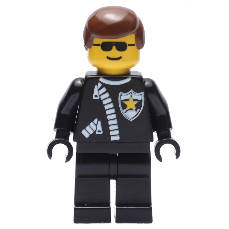 LEGO Police - Sheriff, Black Suit, Brown Hair (fig-004950)