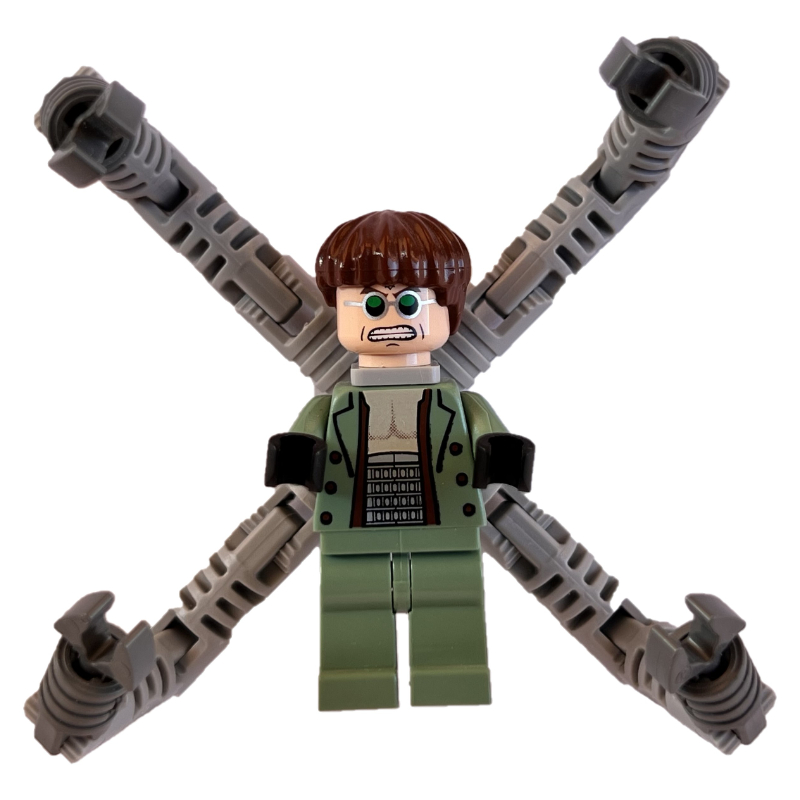LEGO Dr. Octopus / Doc Ock with Green Glasses and Sand Green Suit with Clenched Teeth (fig-004953)