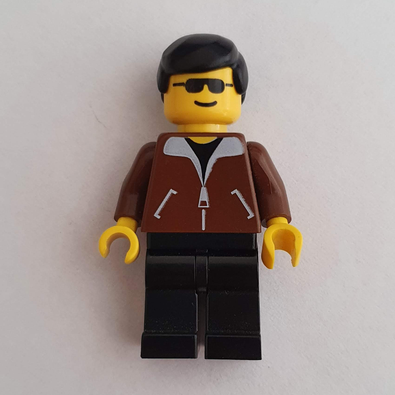 LEGO Man - Brown Jacket, Dark Grey Legs (fig-004956)