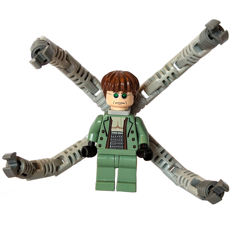 LEGO Dr. Octopus / Doc Ock with Green Glasses and Sand Green Suit with Closed Mouth (fig-004958)