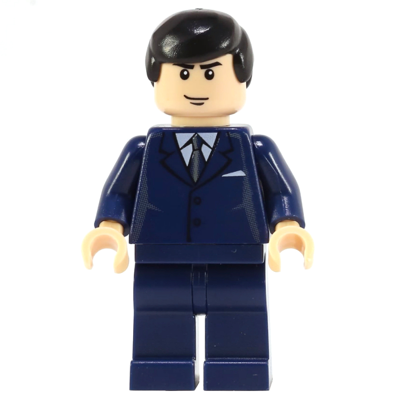 LEGO Bruce Wayne, Dark Blue Suit, Black Hair (fig-004999)