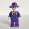 The Joker with Lime Bow Tie and Wide Brim Dark Purple Hat
