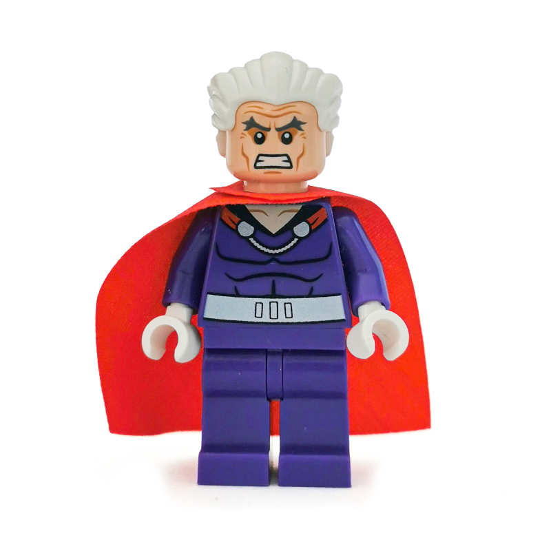 LEGO Magneto, Dark Purple Outfit with Hair (fig-005026)