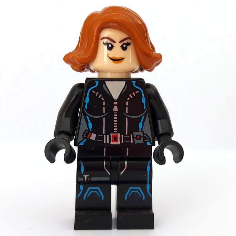 LEGO Black Widow, Black Jumpsuit, Dark Azure Highlights (fig-005062)