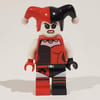 Harley Quinn in Black and Red Jester Outfit with White Arms